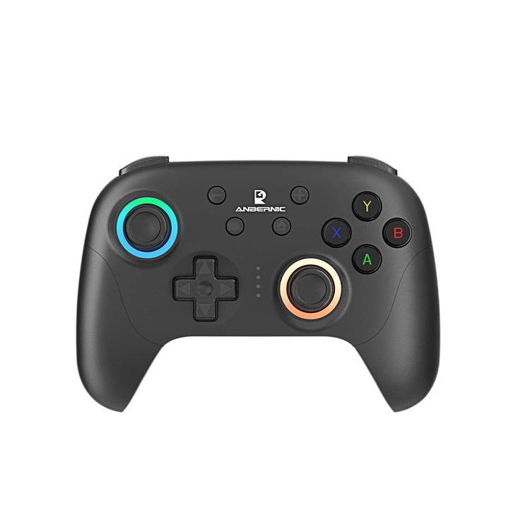 ANBERNIC RGP01 Multi-Platform Gaming Controller for PC/Switch/Steam With Hall Effect Joystick & Triggers, 3-Mode Connectivity, RGB Black