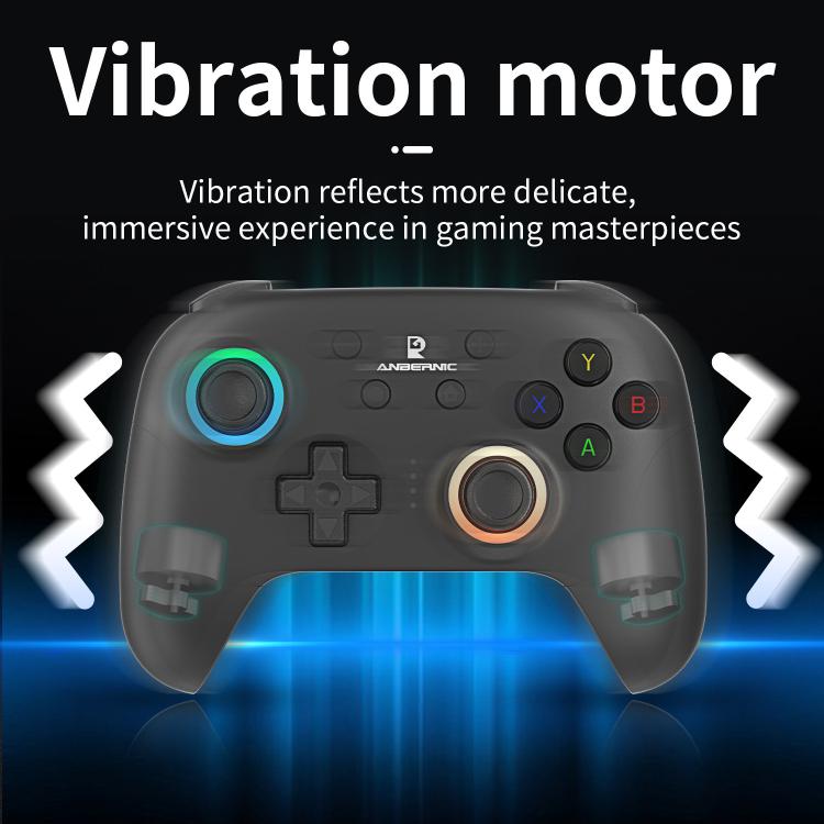 ANBERNIC RGP01 Multi-Platform Gaming Controller for PC/Switch/Steam With Hall Effect Joystick & Triggers, 3-Mode Connectivity, RGB With Receiver Purple