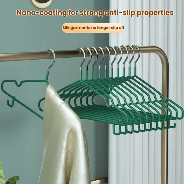 20pcs Reinforced Hook Clothes Hangers Household Plastic-Coated Anti-Slip Clothes Hangers