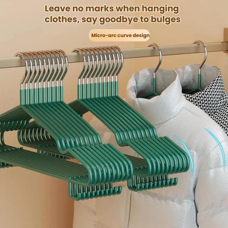 20pcs Reinforced Hook Clothes Hangers Household Plastic-Coated Anti-Slip Clothes Hangers