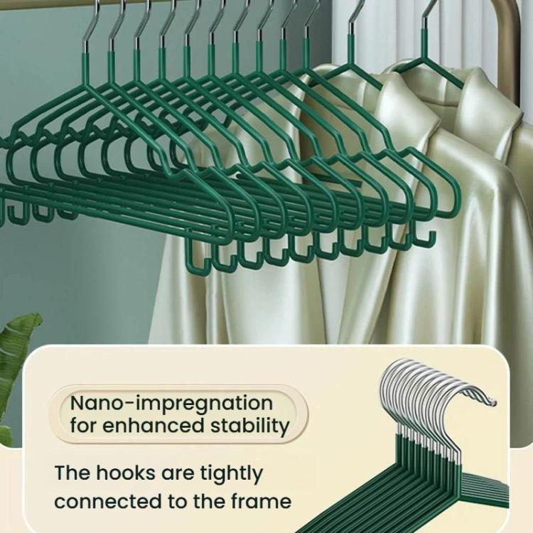 20pcs Reinforced Hook Clothes Hangers Household Plastic-Coated Anti-Slip Clothes Hangers