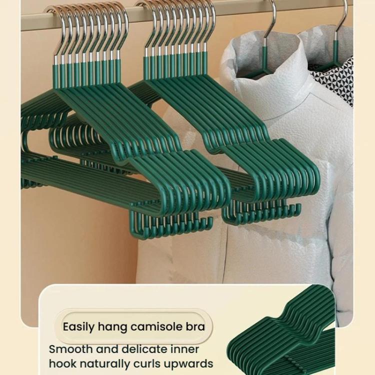 20pcs Reinforced Hook Clothes Hangers Household Plastic-Coated Anti-Slip Clothes Hangers