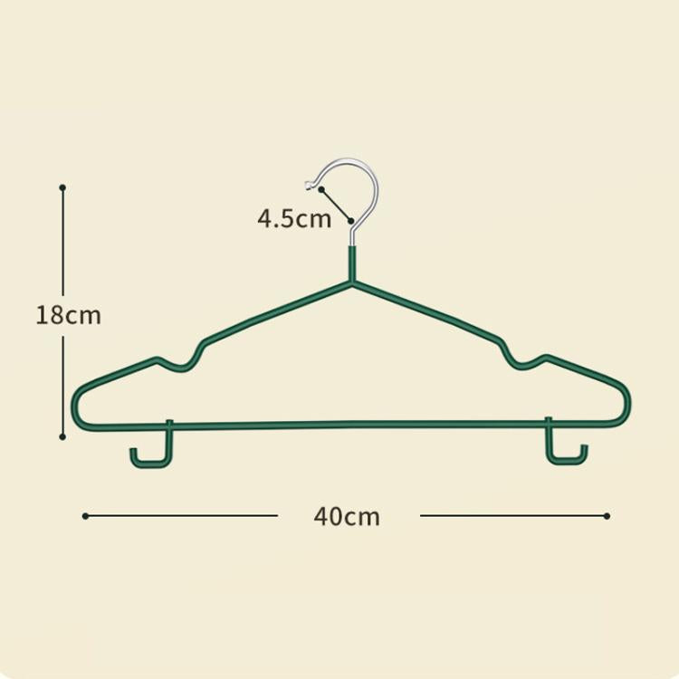 20pcs Reinforced Hook Clothes Hangers Household Plastic-Coated Anti-Slip Clothes Hangers