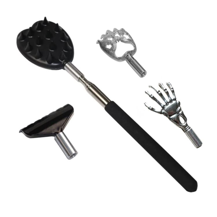 4pcs /Set Extendable Stainless Steel Long-handled Portable Handheld Back Scratcher