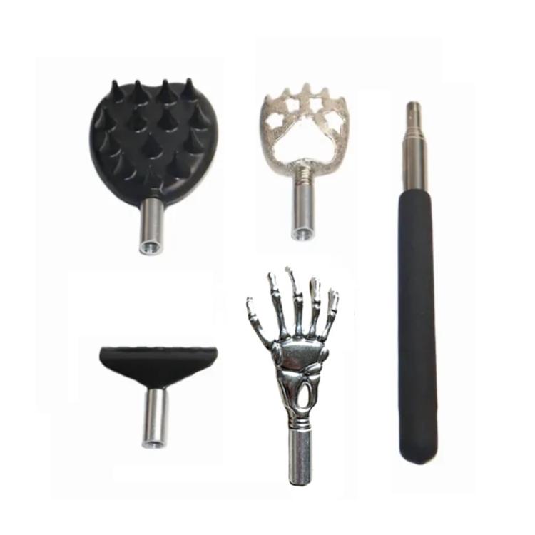 4pcs /Set Extendable Stainless Steel Long-handled Portable Handheld Back Scratcher