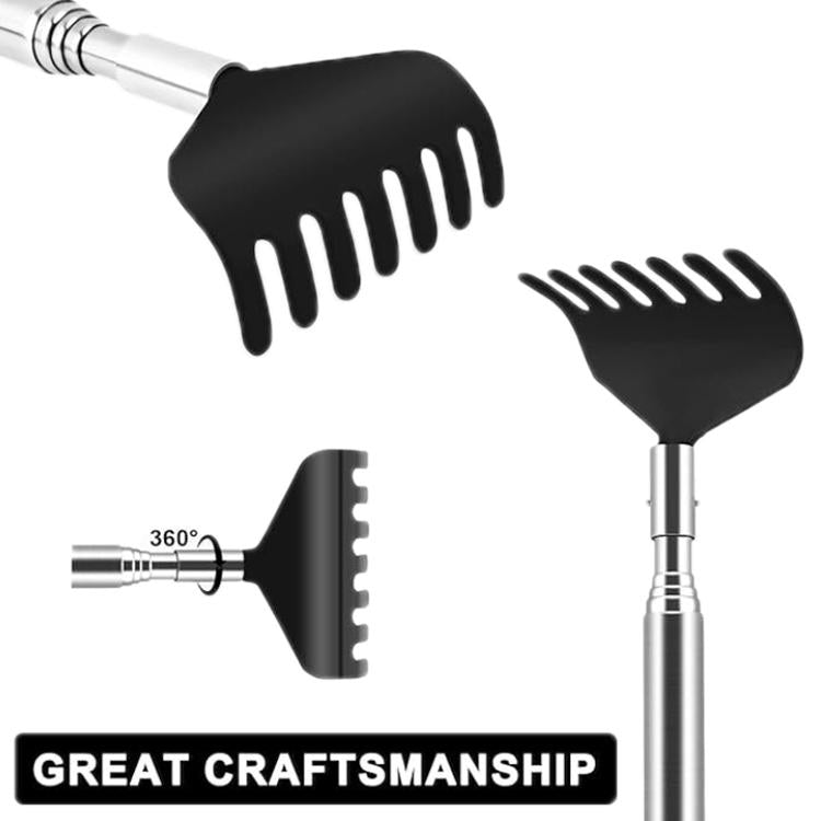 4pcs /Set Extendable Stainless Steel Long-handled Portable Handheld Back Scratcher