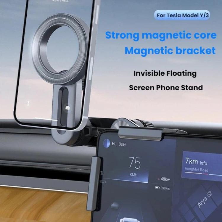 Car Magnetic Dashboard Screen Navigation Folding Phone Holder - CA-46-3