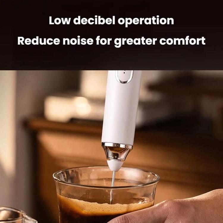 Electric Milk Frother & Coffee Foamer Home Use Handheld Wireless Mini Egg Whisk, Spec: Dual-Head With Stainless Steel Bracket Black