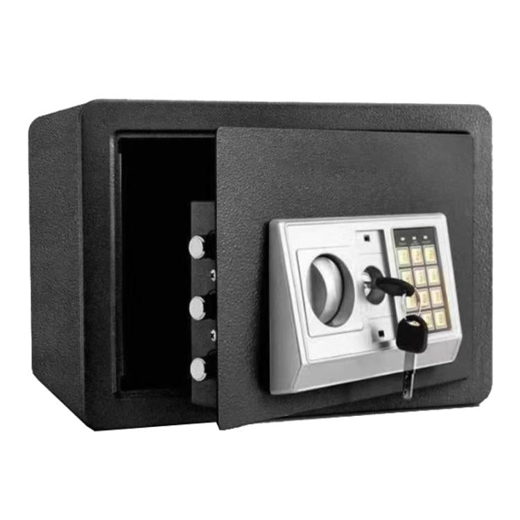 Wall-Mounted Small Steel Safe With Anti-Theft Plate Password Storage Safe, Color: Black No Money Drop Slot