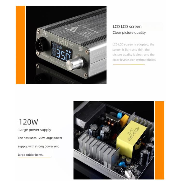 OSS TEAM T210 Pro 75W Digital Soldering Station With Smart Presets & LED Display For Phone & PCB Repair - EU Plug