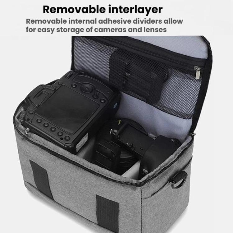 DSLR Camera Shoulder Bag Mirrorless Camera Bag, Color: Small Gray