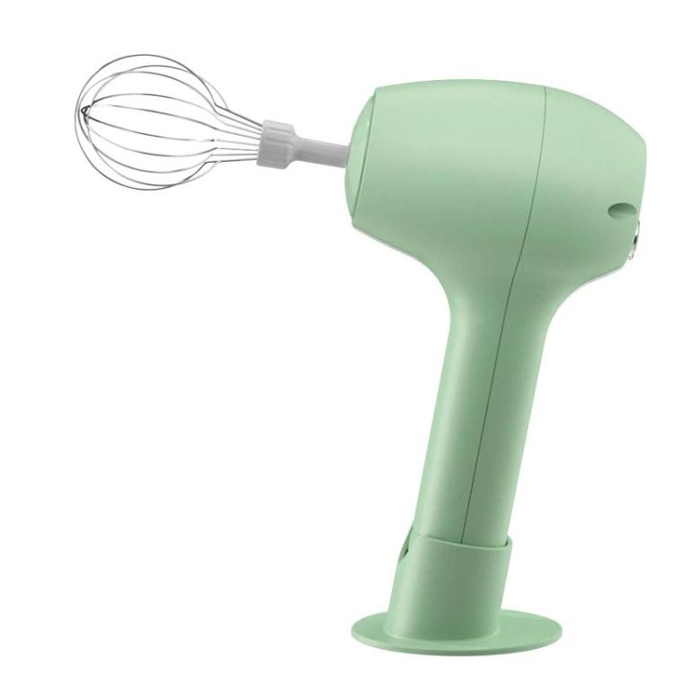 Wireless Electric Egg Whisk With Base Handheld Mini Multifunctional Milk Frother, Spec: Single Green