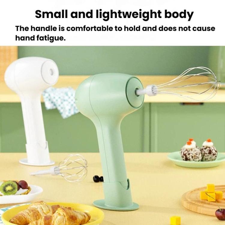 Wireless Electric Egg Whisk With Base Handheld Mini Multifunctional Milk Frother, Spec: Single Green