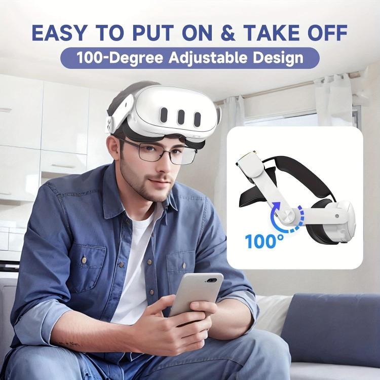 For Meta Quest 2 Q8 10000mAh Battery With Adjustable Replacement Headband Gaming VR Accessories