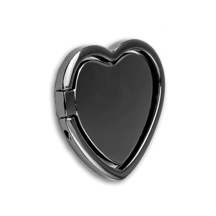 360 Degree Rotating Metal Heart-Shaped Phone Holder with Ring Buckle