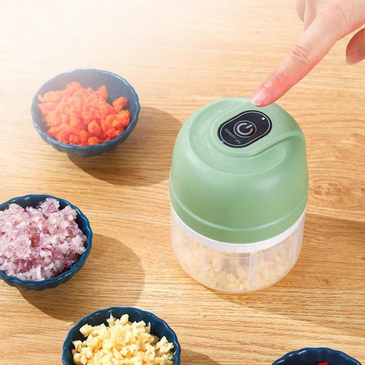 250ml 3-Blade Wireless Electric Food Chopper Rechargeable Mini Food Processor for Garlic, Meat, Baby Food  Pink