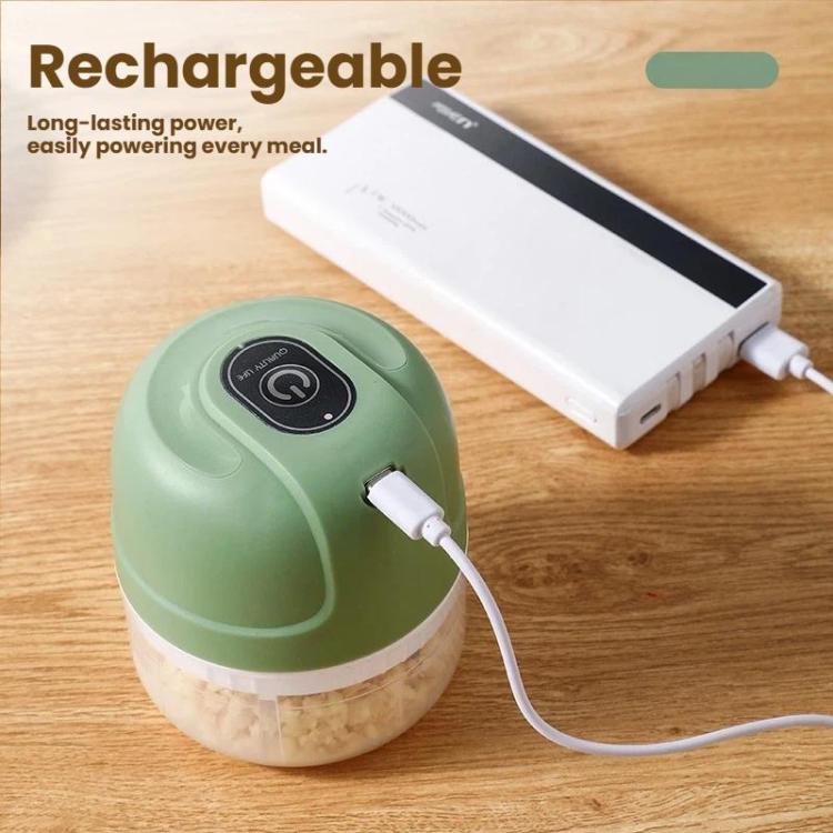 100ml 2-Blade Wireless Electric Food Chopper Rechargeable Mini Food Processor for Garlic, Meat, Baby Food Pink