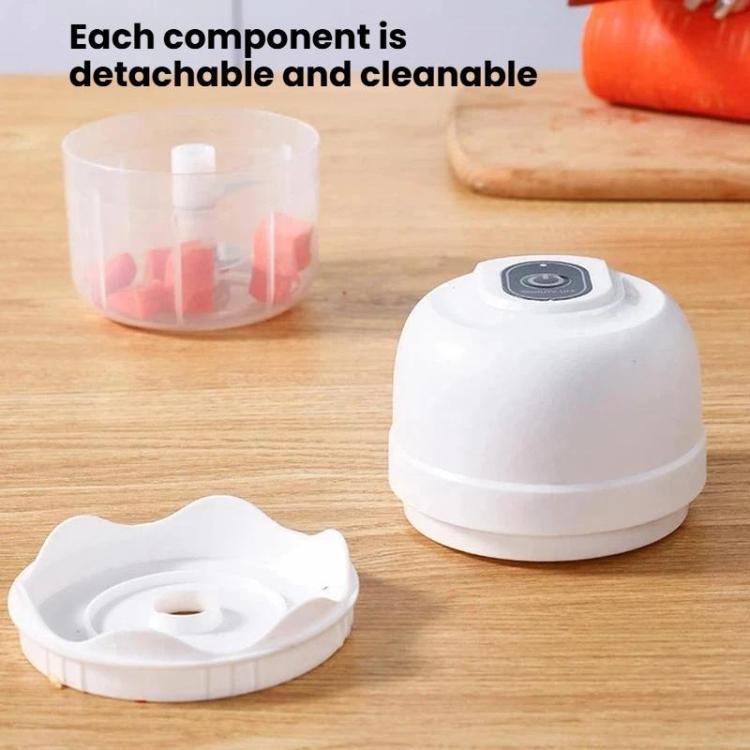 100ml 2-Blade Wireless Electric Food Chopper Rechargeable Mini Food Processor for Garlic, Meat, Baby Food Pink
