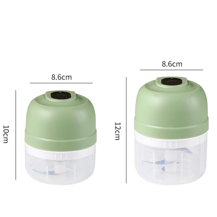 100ml 2-Blade Wireless Electric Food Chopper Rechargeable Mini Food Processor for Garlic, Meat, Baby Food Green