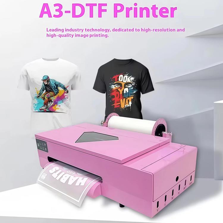 FCOLOR A3 Roll-Fed DTF Printer Compact DIY Pattern Printing White Ink Heat Transfer Printer UK Plug