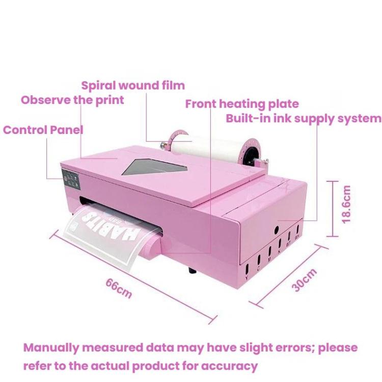 FCOLOR A3 Roll-Fed DTF Printer Compact DIY Pattern Printing White Ink Heat Transfer Printer US Plug