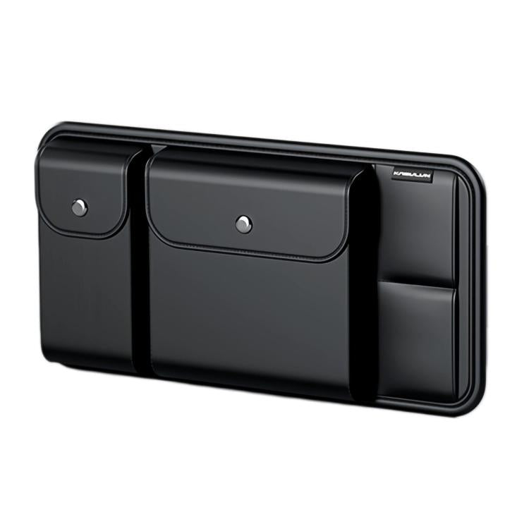 KABULUN Multifunctional Car Sun Visor Storage Glasses Holder Driver License Holder - Black
