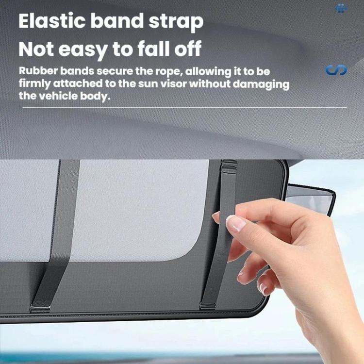 KABULUN Multifunctional Car Sun Visor Storage Glasses Holder Driver License Holder - Black