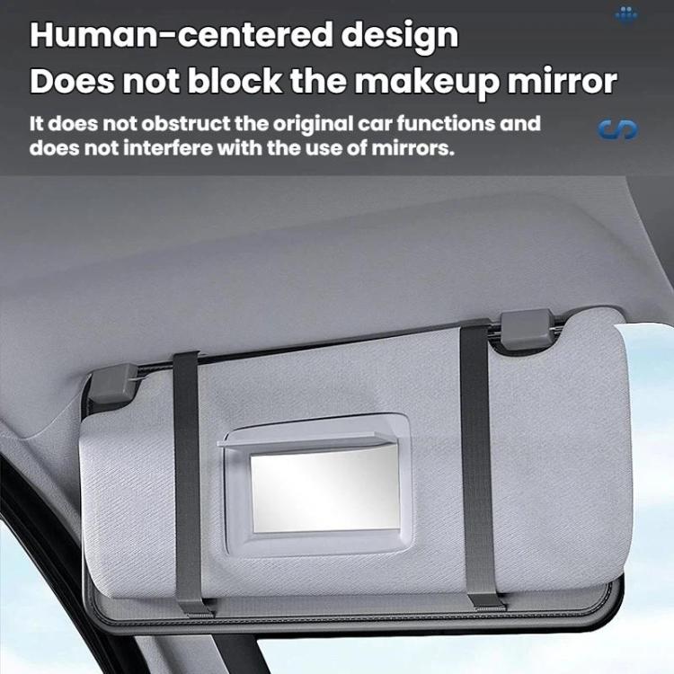 KABULUN Multifunctional Car Sun Visor Storage Glasses Holder Driver License Holder - Black