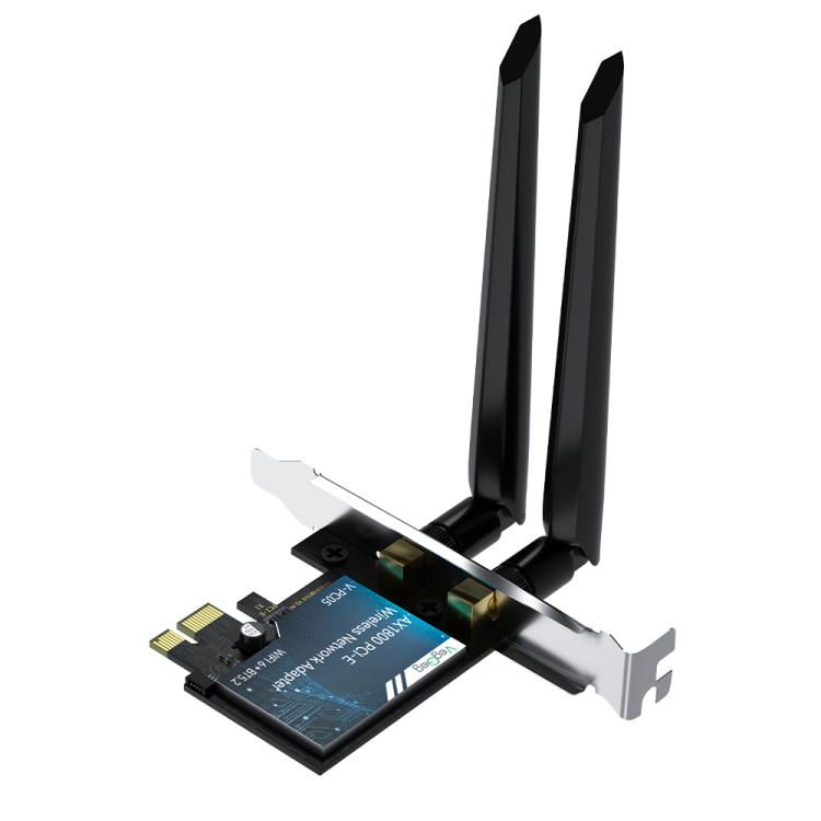 VegGieg 2 In 1 Desktop Gigabit PCIe Wireless Network Adapter - AX1800 PCI-E to WIFI 6 + Bluetooth 5.2/5dB