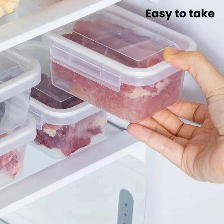 2pcs Single-Lock Airtight Food Storage Container With Lid Refrigerator Organizer For Kitchen, Size: Small