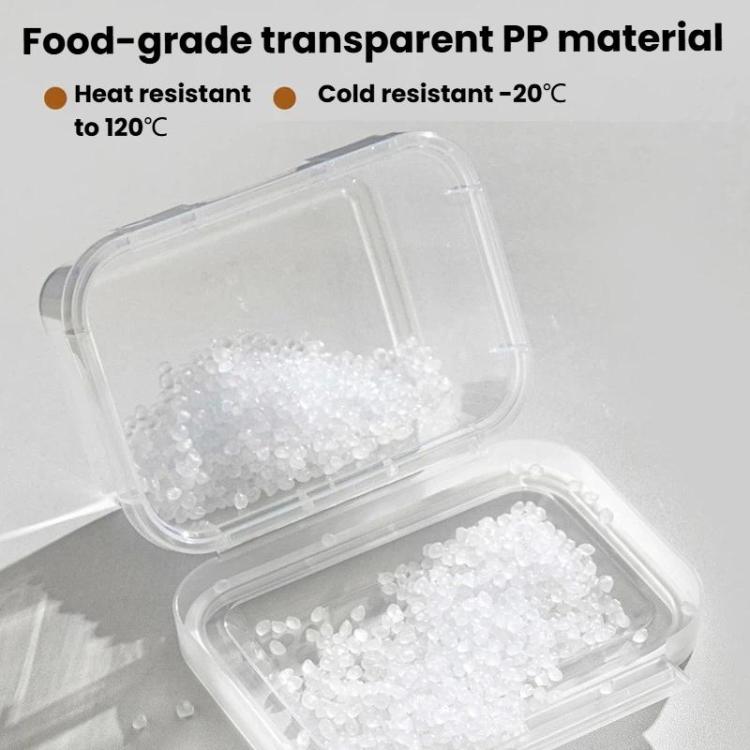 2pcs Single-Lock Airtight Food Storage Container With Lid Refrigerator Organizer For Kitchen, Size: Small