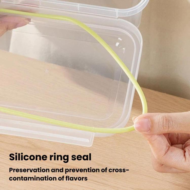 2pcs Single-Lock Airtight Food Storage Container With Lid Refrigerator Organizer For Kitchen, Size: Large