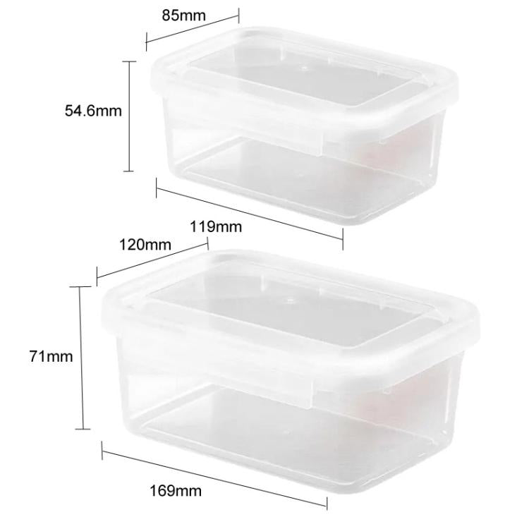 2pcs Single-Lock Airtight Food Storage Container With Lid Refrigerator Organizer For Kitchen, Size: Large