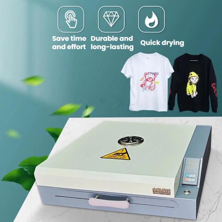 ZHONGYINJIAJIE A3+ DTF White Ink Hot Melt Powder Rapid Heating Drying PET Transfer Film Oven EU Plug
