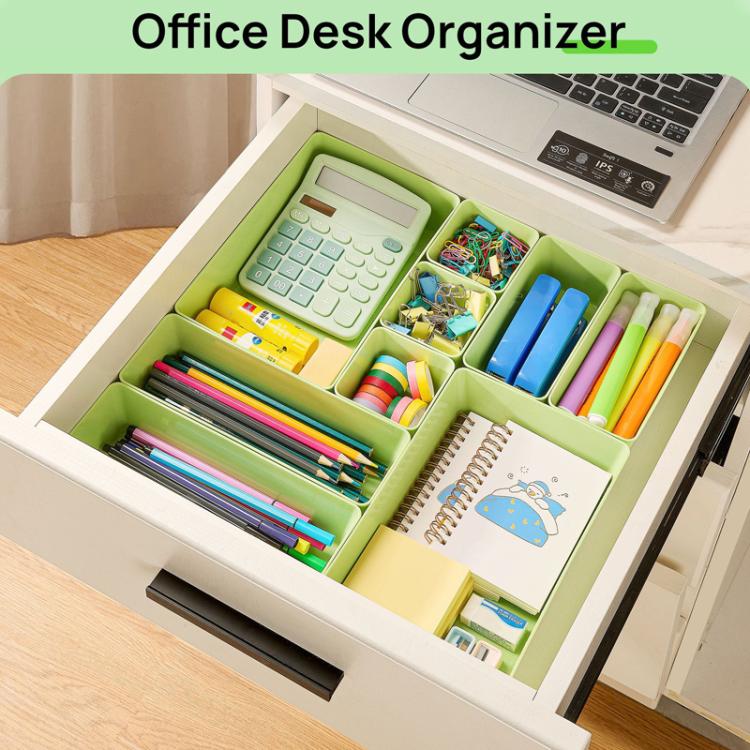 25pcs /Set Drawer Organizer Boxes Stationery Cosmetics Miscellaneous Storage Sorting Combo Sets