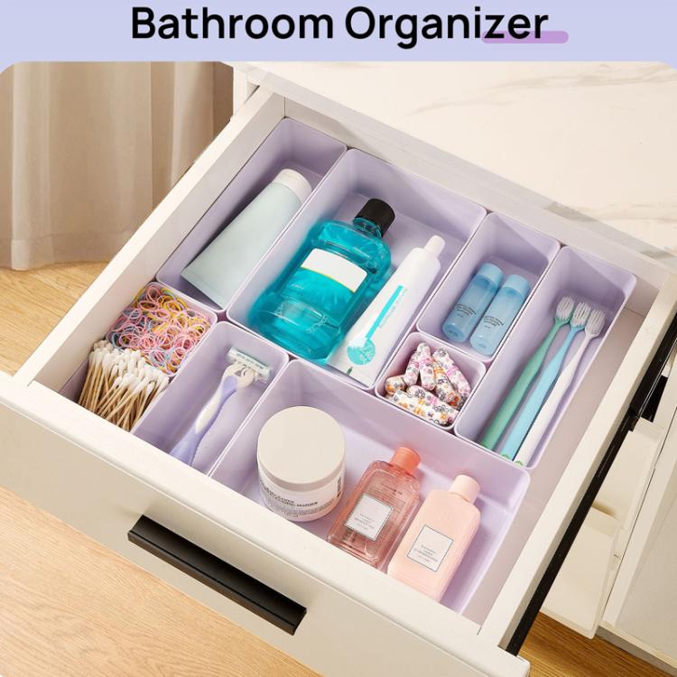 25pcs /Set Drawer Organizer Boxes Stationery Cosmetics Miscellaneous Storage Sorting Combo Sets