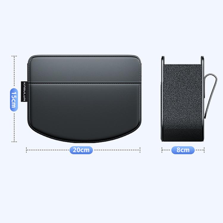 KABULUN Multi-functional Card Ticket Holder With Hanging Side Storage Pocket - Black