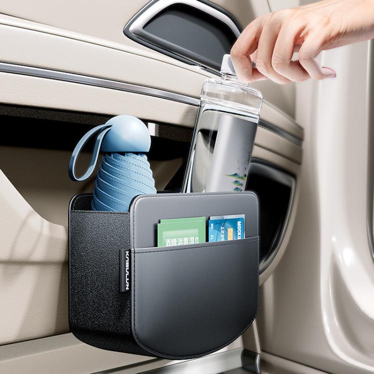 KABULUN Multi-functional Card Ticket Holder With Hanging Side Storage Pocket - Black