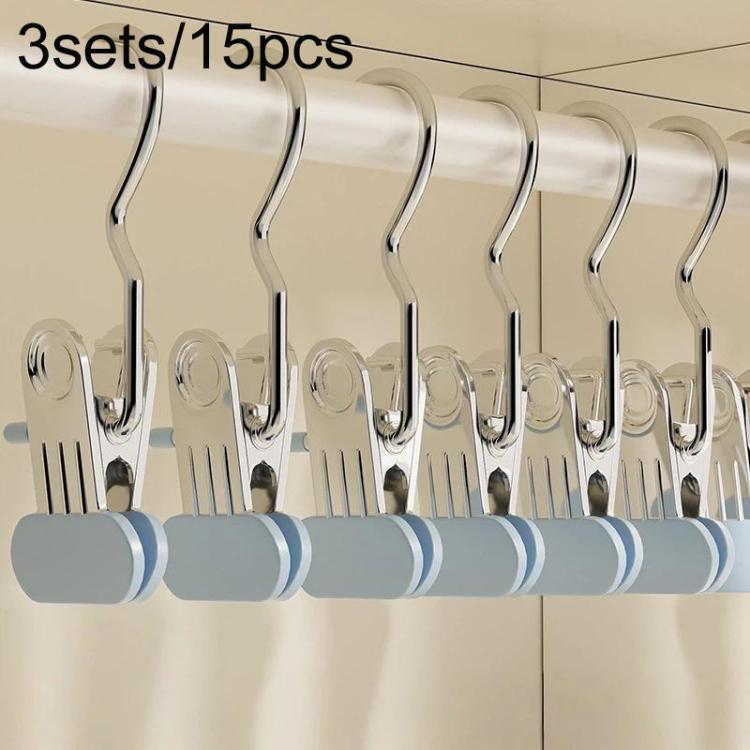 3sets/15pcs Multifunctional Portable Anti-Slip Cap Clip With Hook Non-Marked Storage Clip For Hats, Socks & Skirts