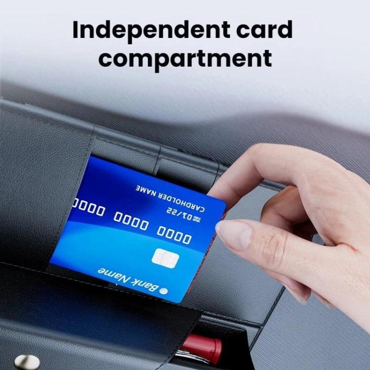 KABULUN Car Sun Visor Glasses Storage Clip Card Receipt Organizer - Black