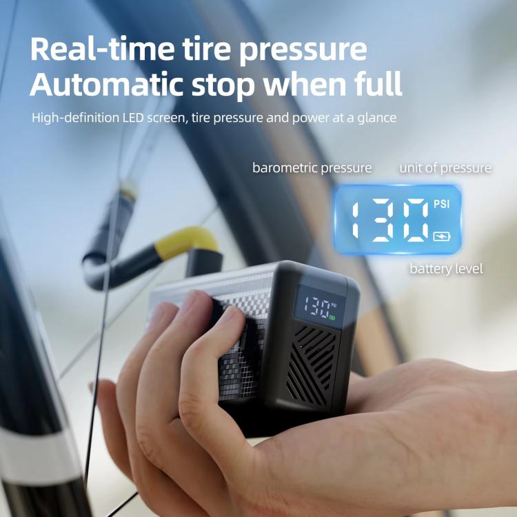 CYCLAMI AM6 Mini Display Equipped Air Pump Portable High Pressure Smart Bicycle Electric Air Pump