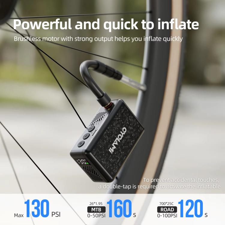 CYCLAMI AM6 Mini Display Equipped Air Pump Portable High Pressure Smart Bicycle Electric Air Pump
