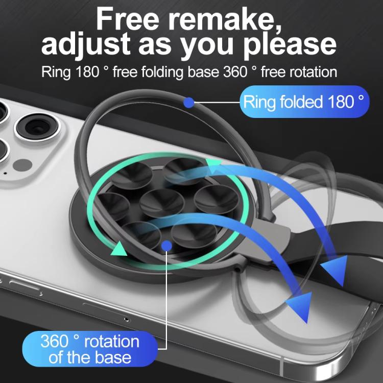Magnetic Suction Cup Phone Ring Stand Strong Adhesion Phone Grip