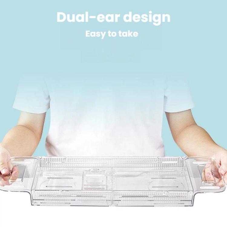 Extendable Foldable Bathtub Shelf Bathroom Storage Shelf - Transparent