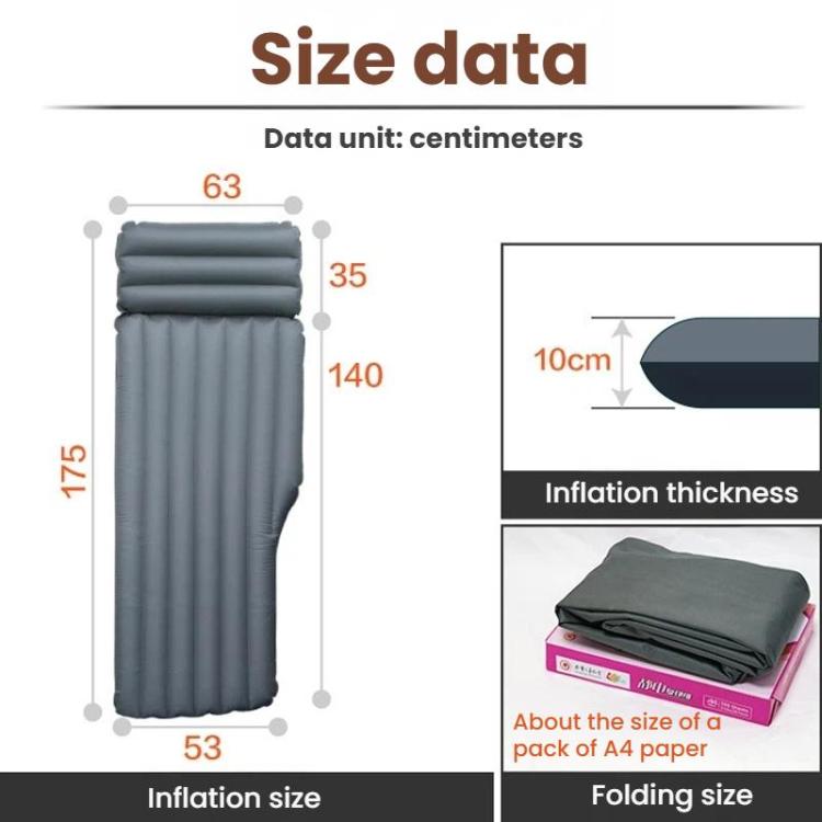 MengFangZhou Single Car Passenger/Rear Seat Inflatable Mattress - Gray