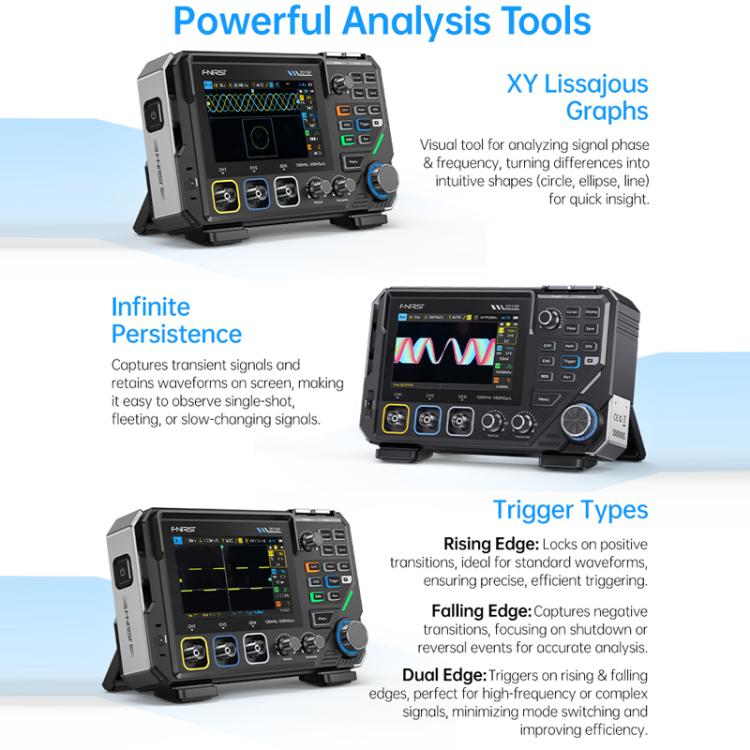 FNIRSI 3 In 1 Digit Digital Oscilloscope 4.5 Multimeter Signal Generator - English