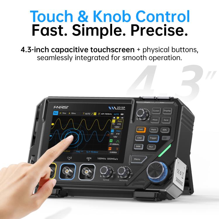 FNIRSI 3 In 1 Digit Digital Oscilloscope 4.5 Multimeter Signal Generator - English