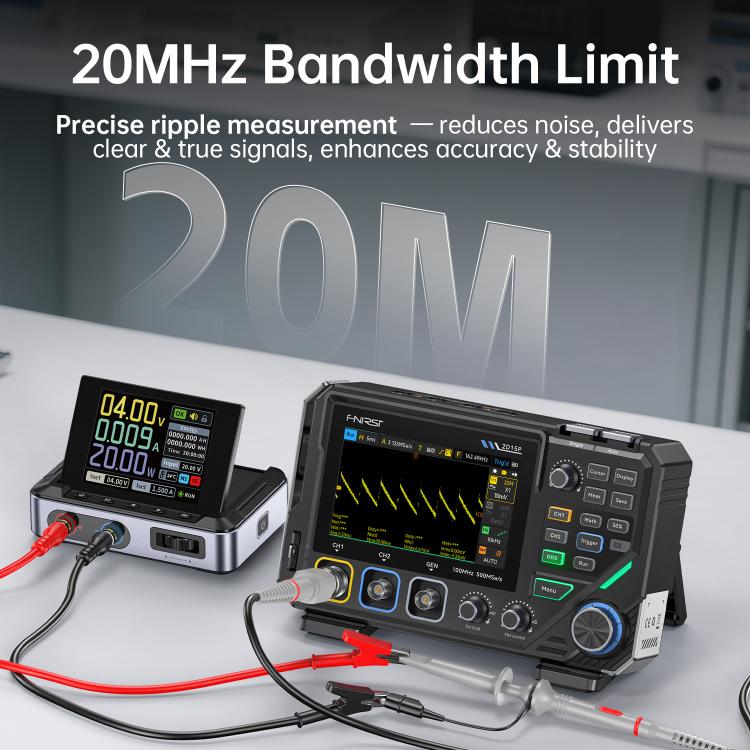 FNIRSI 3 In 1 Digit Digital Oscilloscope 4.5 Multimeter Signal Generator - English