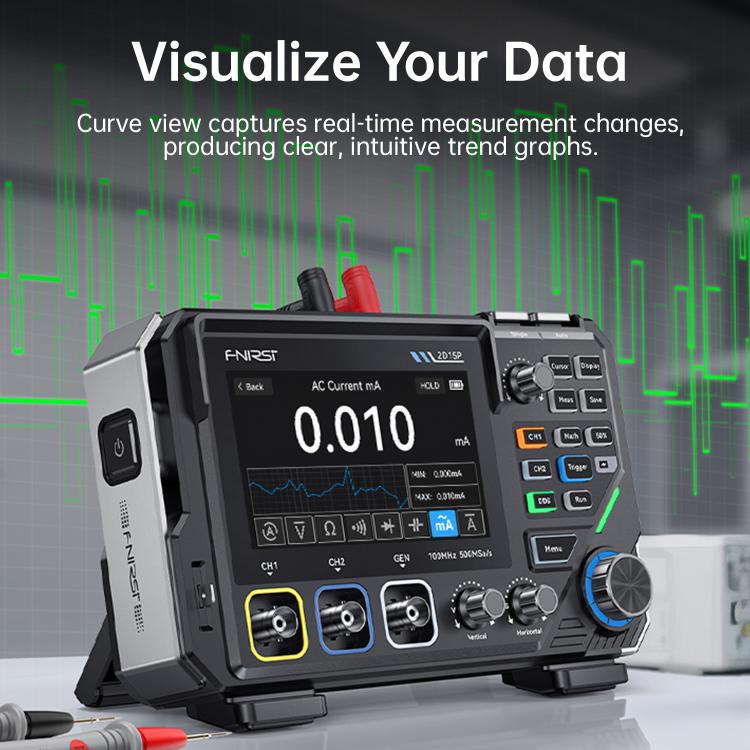 FNIRSI 3 In 1 Digit Digital Oscilloscope 4.5 Multimeter Signal Generator - English