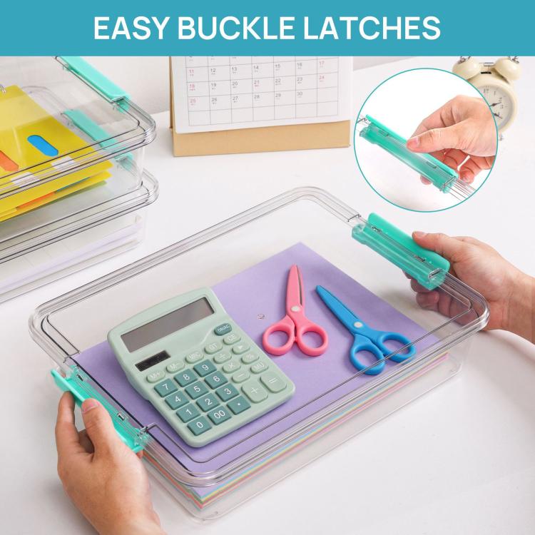 Single Transparent Stackable Storage Boxes With Lids Dustproof Plastic Toy Sorting Organizers